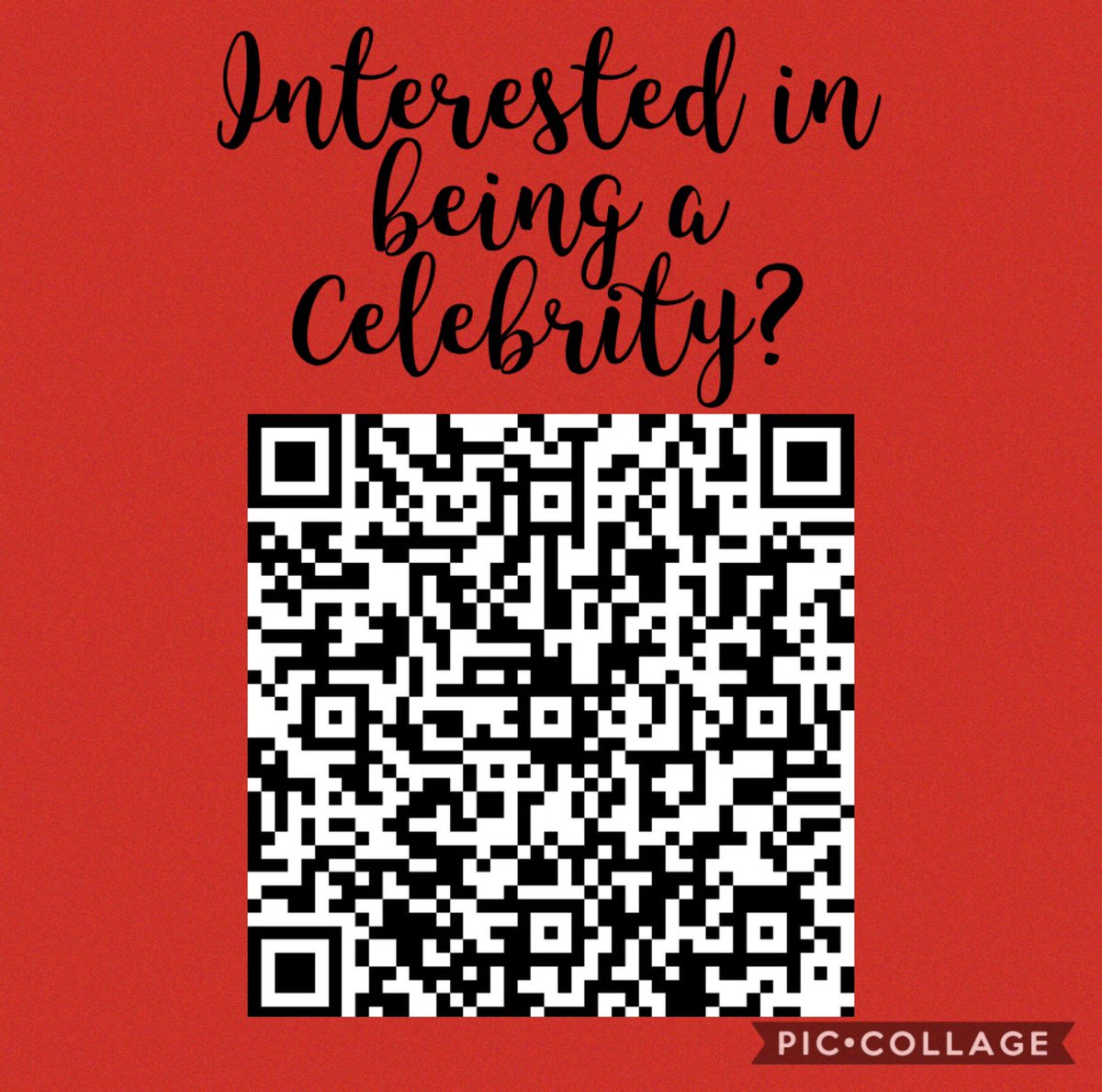 Interested in being a Celebrity? Celebrity Tryouts are Virtual! Scan the QR code to apply to be a 2020-2021 Celebrity! ❤️APPLICATIONS ARE DUE TODAY!!!