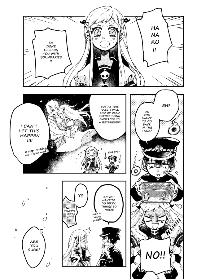 Hanako has been a ghost for too long.....enjoy a small indulging comic?? #toiletboundhanakokun #地縛少年花子くん 