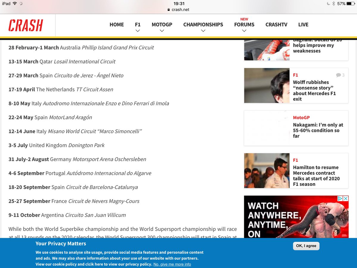 ⁦<a href="/WorldSBK/">WorldSBK</a>⁩ ⁦<a href="/ttracesofficial/">Isle of Man TT Races</a>⁩ Took this screen shot on 10 February looking forward to the new season. Really doesn't seem that long ago. Hope to see 2021