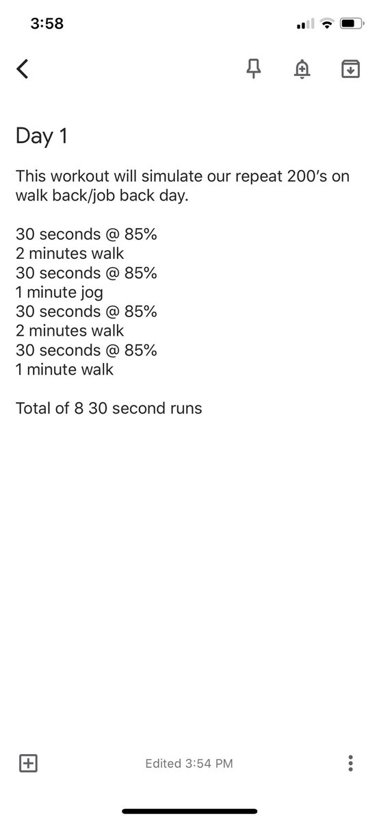 EustaceTrack's tweet photo. Workouts for the week. Again these are simple workouts. You are free to run more. But try to run something!!! https://t.co/ZLmVdbtNMA