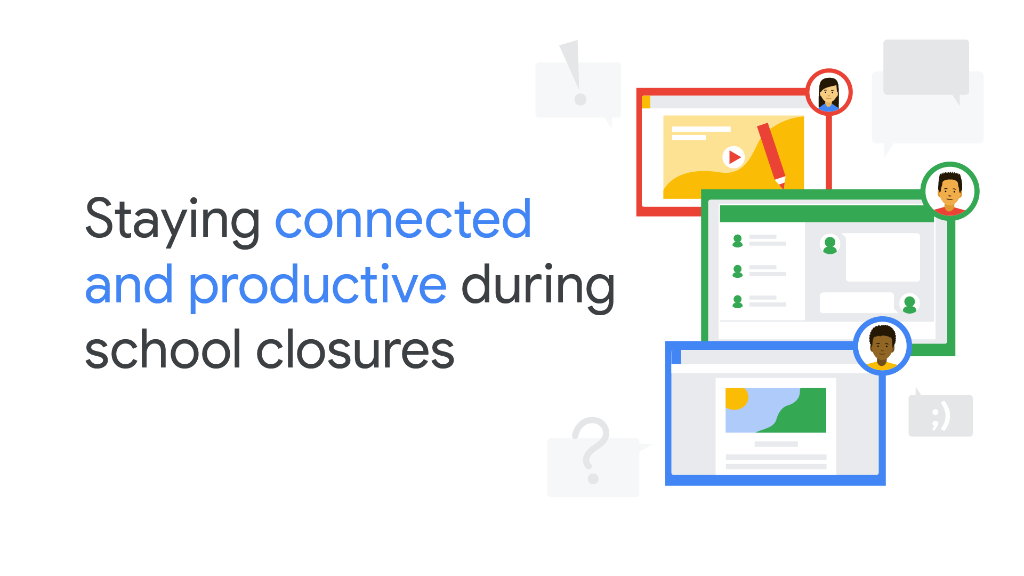 GoogleForEdu's tweet photo. As more parents, educators, and students are working and learning remotely, we’re continuing to gather tools and resources to help everyone stay connected and engaged. Here's a hub designed to support remote work: https://t.co/3IpQDE1XRp #DistanceLearning #GrowWithGoogle https://t.co/y3V651nNHa