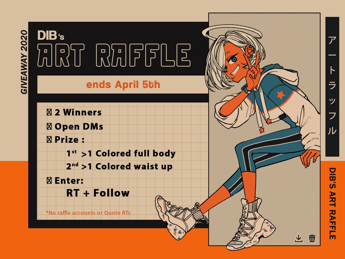 🎉 ART RAFFLE | GIVEAWAY 🎉

I wanted to do one since my +1k followers, sorry for the late and thank you for your support! 💖

⭐️ 2 Winners
⭐️ first winner : 1 colored full body | second winner : 1 colored waist up
⭐️ To enter : RT + Follow

Ends April 5th

Good luck! ✨