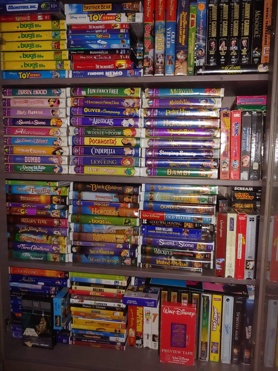 Daniel Gyomory My Disney Home Media Collection As Of 3 29 A 10 Year Effort This Collection Of Vhs Dvd Blu Ray Betamax And Laserdisc Contains Some Of The Rarest And Uncommon