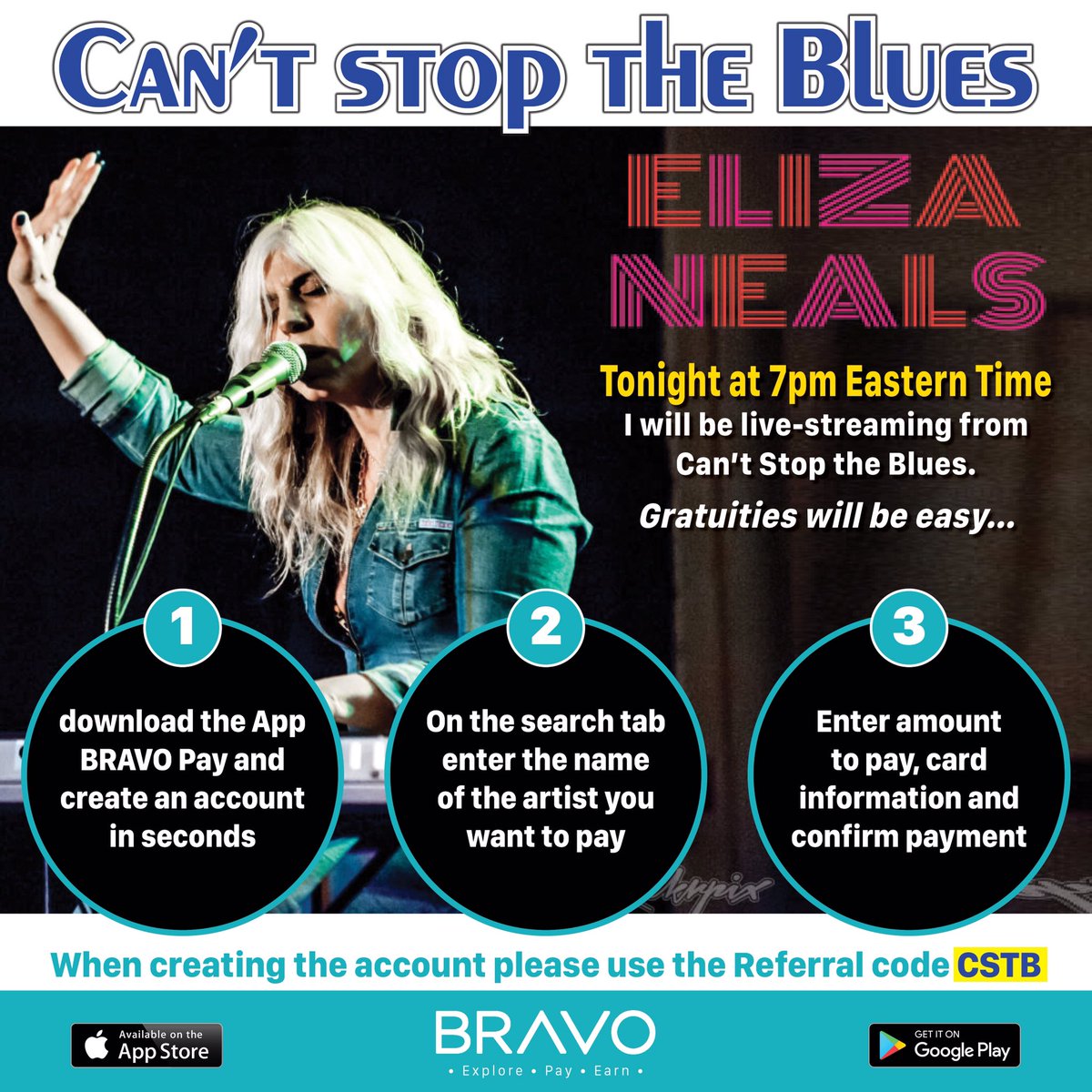 ElizaNealsRocks's tweet photo. TWO Hours @CantStopTheBlue
7pm EST 6pm CTR ๐๐ผ https://t.co/r2DG38rlfl ๐
#VirtualLocation #WatchParty https://t.co/MxoaFa53JN #livemusic #pianoandamicrophone #losangeles #LosAngelesLockdown #Glendale #Calabasas #HuntingtonBeach #SantaMonica #Hollywood #sundayvibes #RT TY https://t.co/NDV27ZkiOm
