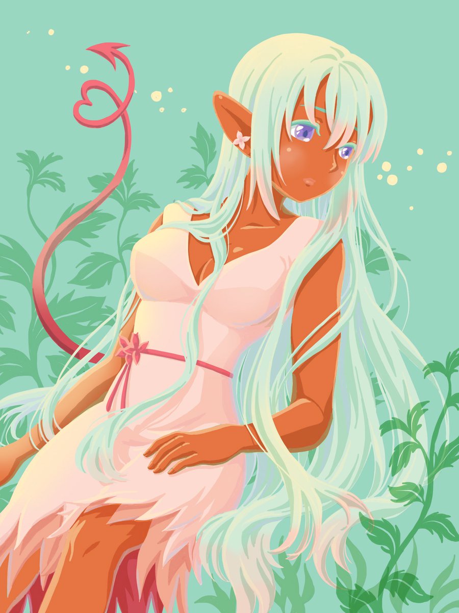 「恋煩い
#イラスト #芸術同盟 #AdobeFresco 」|ヒロコのイラスト