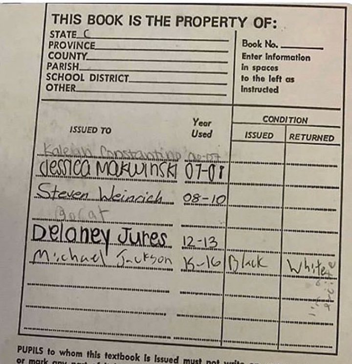 Today’s kids will never understand how big of a flex it was to know someone whose name was here⬇️