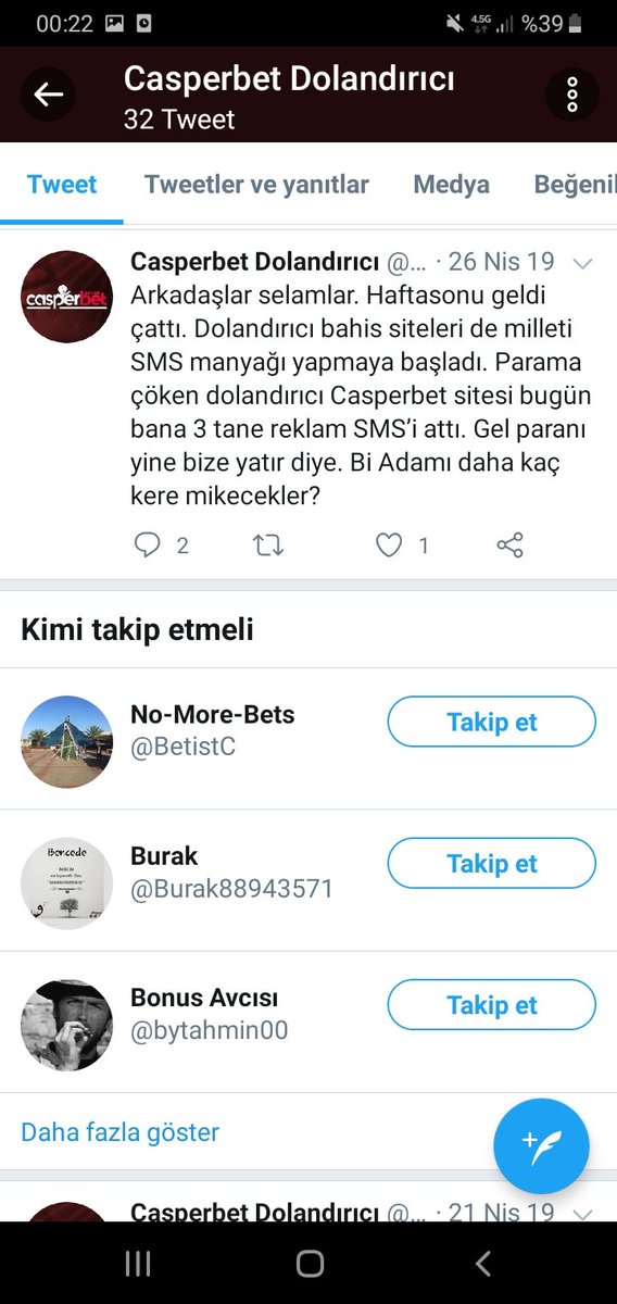 EmrahToy5's tweet photo. @casperbetresmi Bakin bir ben değilim bu siteye dolandırıcı casperbet diye sayfa dahi açmışlar https://t.co/w145wfE2Kg