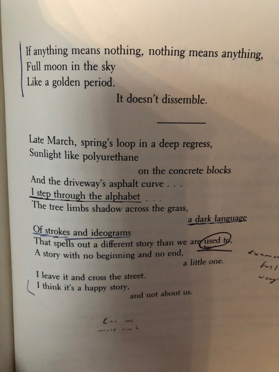 msf92165's tweet photo. "Late March, spring's loop in deep regress...a dark language/of strokes and ideograms/That spells out a different story than we are used to..." #CharlesWright #MasterPoet #TheWorldOfTheTenThousandThings https://t.co/KSOBiHB7iL
