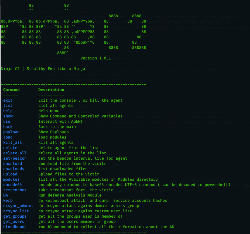 ApostolWario's tweet photo. https://t.co/mH9fFH0fJq - Ninja - Open Source C2 Server Created For Stealth Red Team Operations https://t.co/AkpiuvD065 #AntiForensic #BloodHound #BlueTeam #DCSYNC https://t.co/OnsotFvhr6
