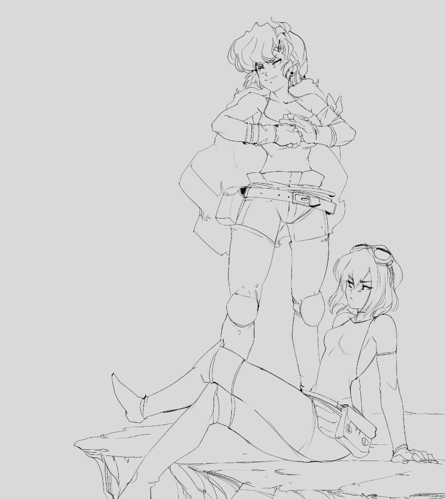 Was digging through some random named PSD files and found some old sketches of #SpaceMaria things haha 