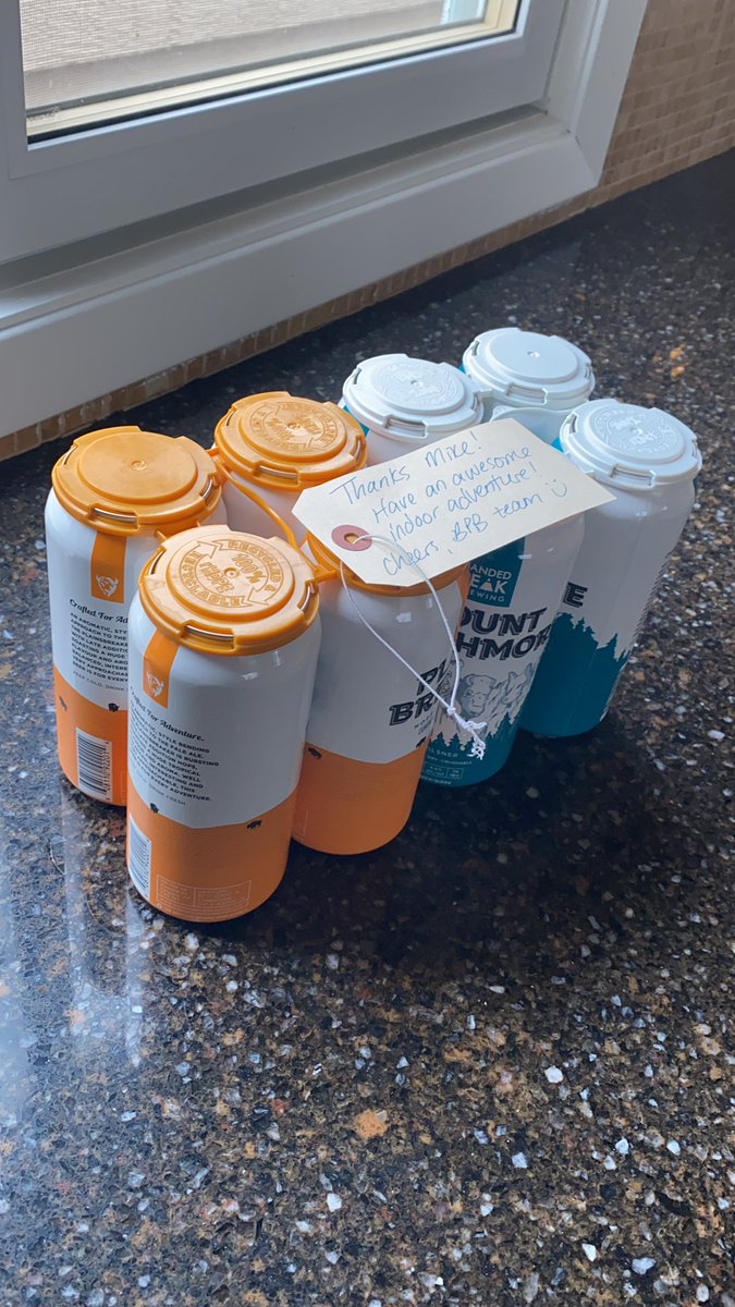 MikeyProud's tweet photo. Thanks Tyler and the rest of the @BandedPeak_Brew team for the special delivery! #playinside https://t.co/tTwLX24adD