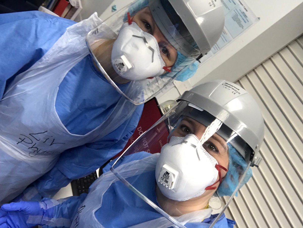 1/3 My learning to date from treating COVID patients:
1.Secretion load fluctuates dramatically in intubated patients. 
2.Patients can deteriorate quickly
3.Pre-oxygenation before airway clearance is wise
4.PPE donning and doffing becomes second nature quickly.