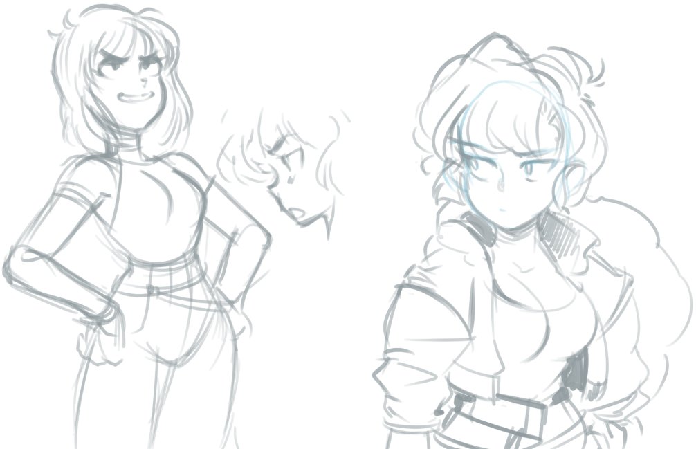Was digging through some random named PSD files and found some old sketches of #SpaceMaria things haha 