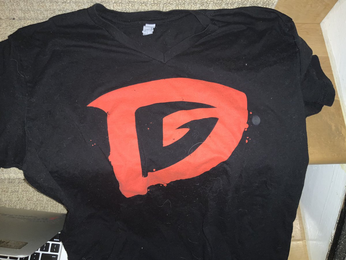 We bought several $5 mystery shirts from #dftba warehouse. Love them, but we don’t know what this one is. <a href="/hankgreen/">Hank Green</a> #nerdfighteria can you help?