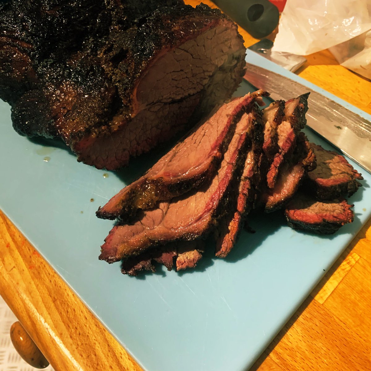 When you’ve been locked in the house for a week and finally get the chance to fire up the smoker for the first time in two years. 

Brisket Nights are back!
