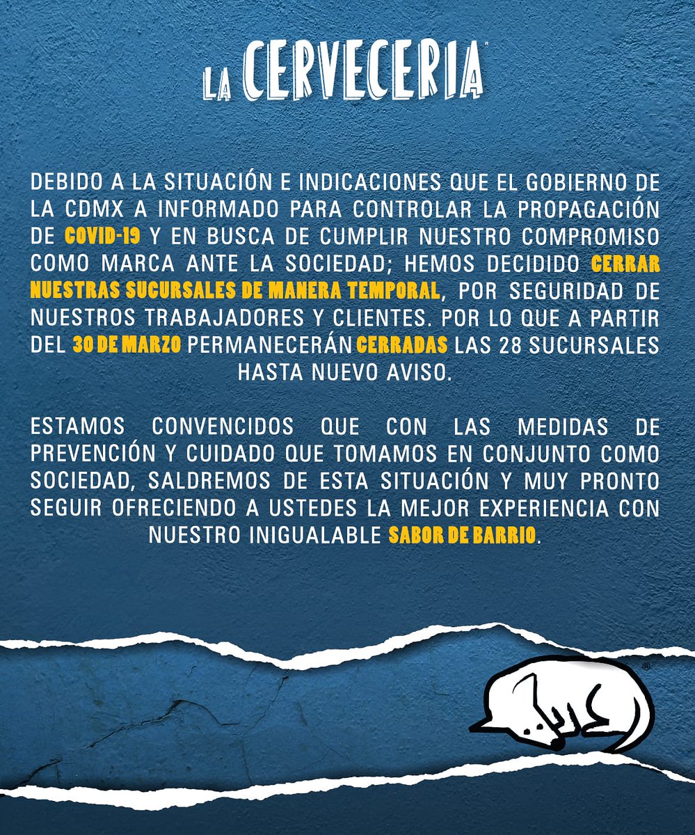 🔴ATENCION🔴 #LaCerveceriaDeBarrio #EnCuarentena #CuarentenaCoronavirus #Covid_19 #coronavirus
