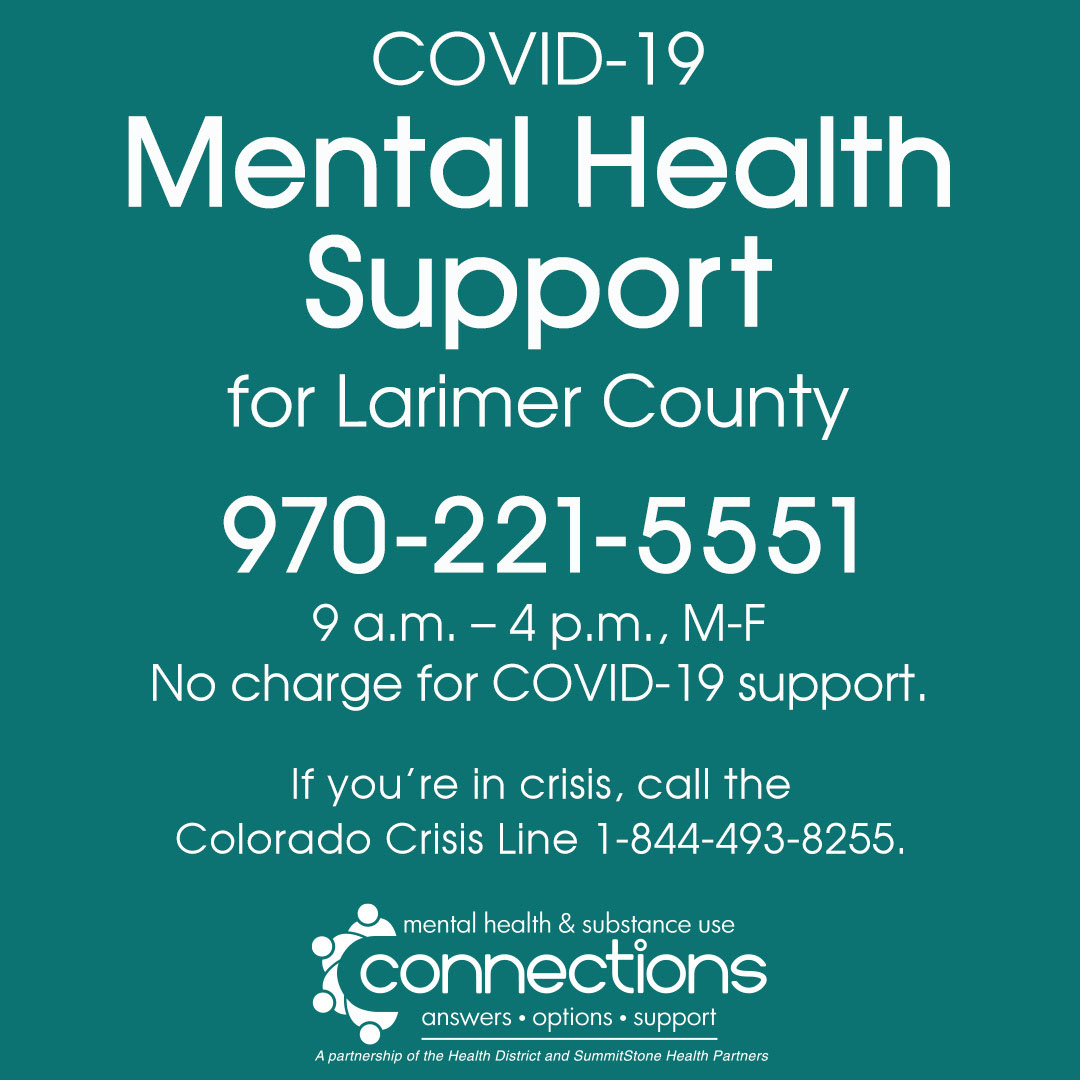 We are in this together. If you're experiencing anxiety, stress, or other mental health concerns as a result of COVID-19, please reach out. Thank you, <a href="/HealthDistrict/">Health District</a> for sharing this resource.