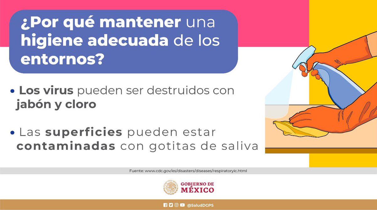 Mantén una higiene adecuada en tu entorno. 

#MéxicoUnido