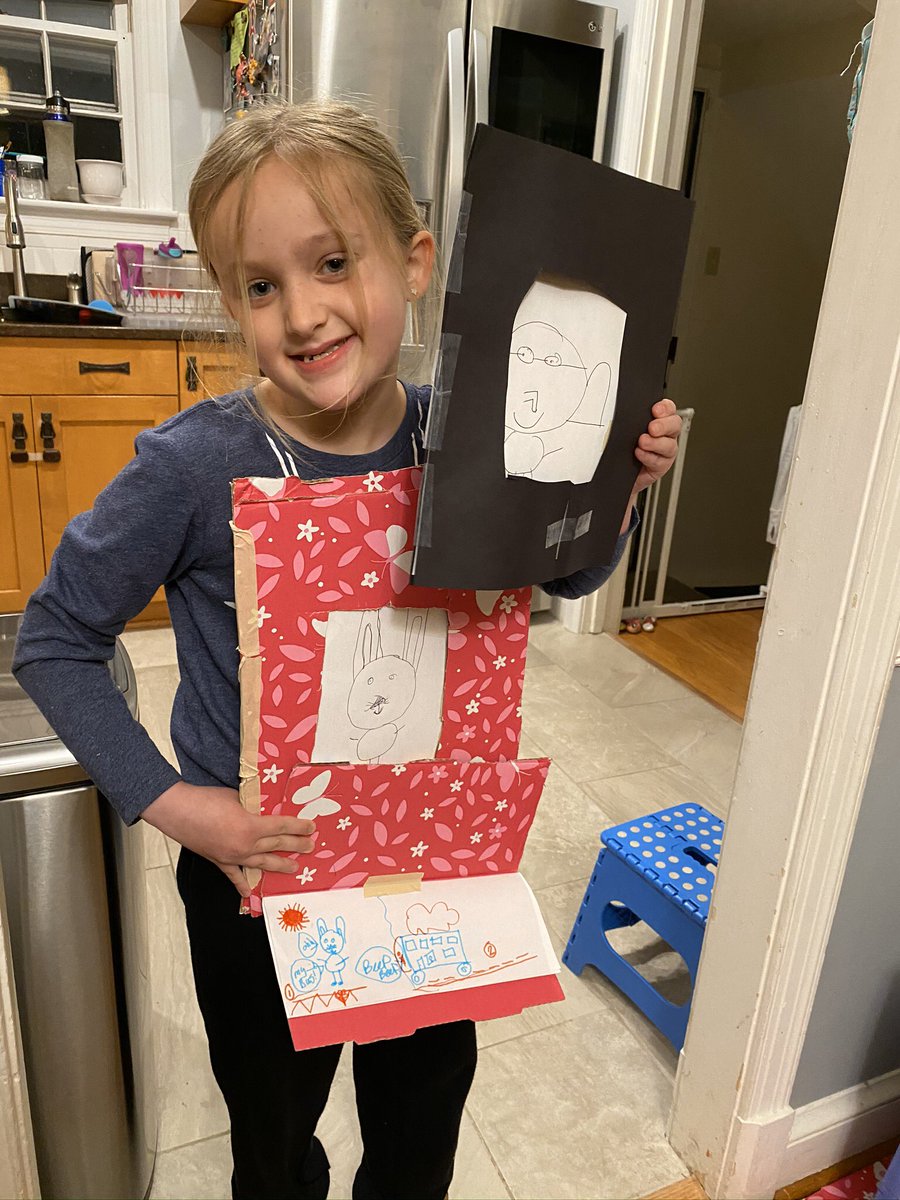 AllisonInDC's tweet photo. @The_Pigeon Thanks for inspiring this young artist to doodle and create. She is storyboarding her own series of books now! #MoLunchDoodles https://t.co/pI5TtlBMXY