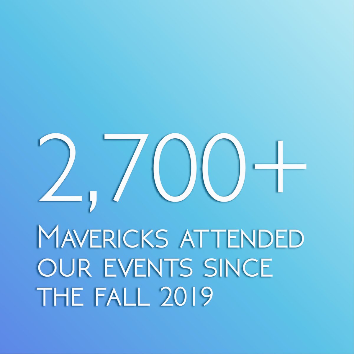 MavPro's tweet photo. Did you know that over 2,700 individual Mavericks attended events put on by Maverick Productions since the start of the 2019 Fall Semester? β¨ A large majority of those students attended multiple of them as well!
.
.
#MavPro #MaverickProductions #UNOmaha https://t.co/4L4avM8ilV