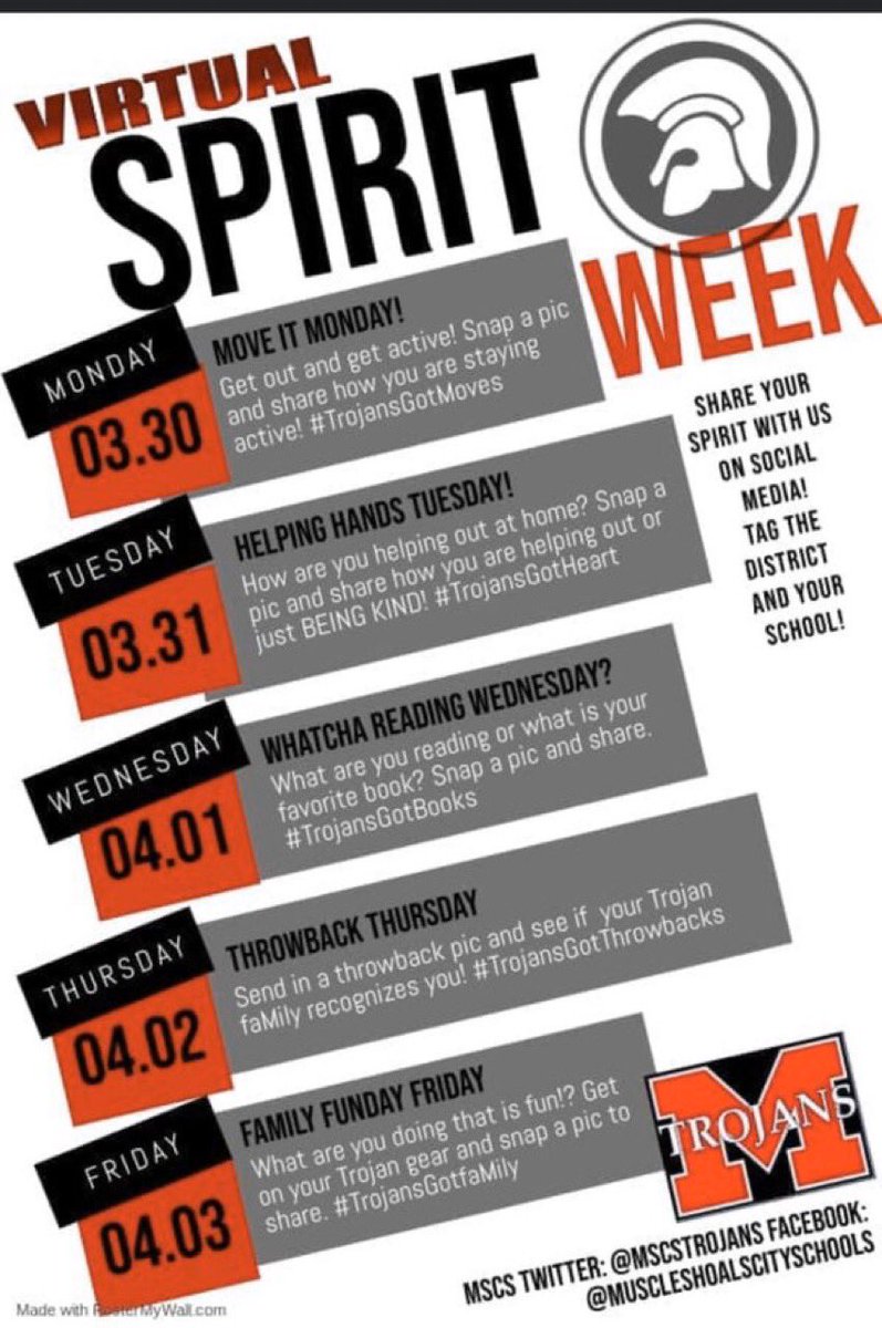 mshs_redzone's tweet photo. Tomorrow kicks off Virtual Spirit Week

Tag @mshs_redzone for a chance at being the Red Zone Daily Favorite and receive a shout-out! https://t.co/dK7Rq3QpDA