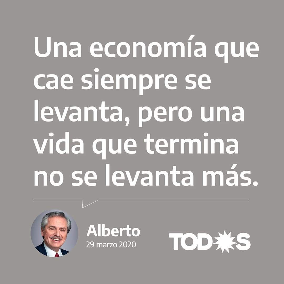 Alberto anunció la extensión de la cuarentena hasta el 12 de abril inclusive. 

#ArgentinaUnida 🇦🇷