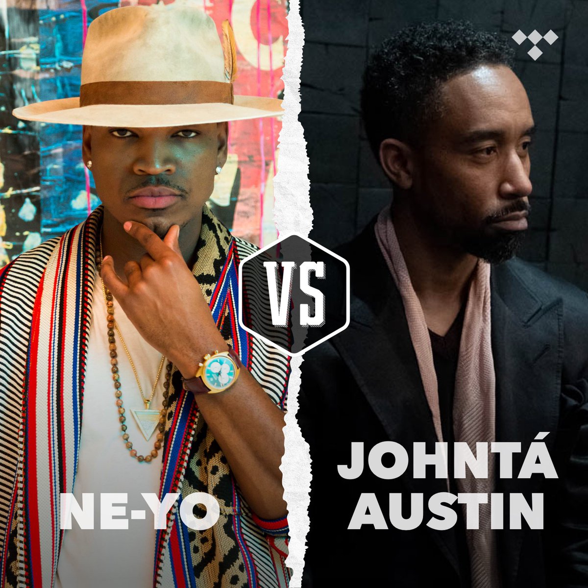 TIDAL's tweet photo. A battle of the best R&amp;B pens in the game✍🏽: @NeYoCompound  VS. @johntalsr 👑 

Brought to us by @THEREALSWIZZZ and @Timbaland 🤝

Listen on TIDAL now ▶️: https://t.co/UENmsl6KWN https://t.co/6aghxjewtX
