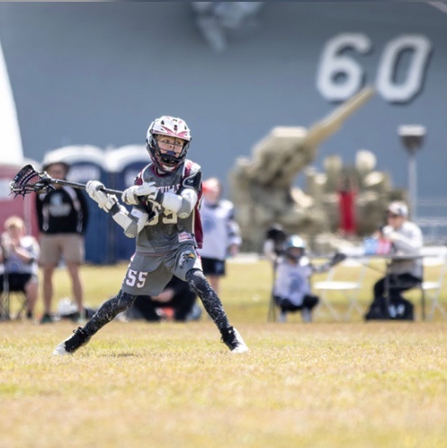 JacksonECole's tweet photo. Remembering great times on the #lacrosse #field at #battleship park in #Mobile. Thank you 
@ChrisGesch
 for the awesome photo.
#goNavy 
#militarykid https://t.co/S2cBsr2N78