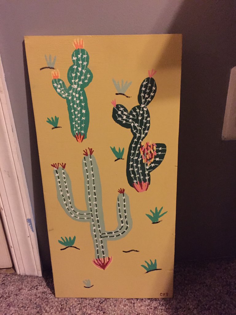 Also got to do another quick drive by to say hi to my other grandparents and my Pop painted me a picture of cacti I love it so much! Here is my other grandparents from Valentine's Day! I miss seeing all my grandparents and having them feed me homecooked meals 