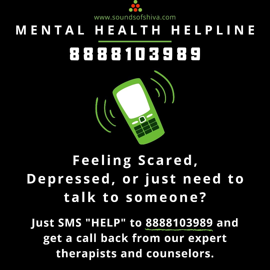 soundshealing's tweet photo. Launching India's first #Mentalhealth #Helpline with 20+ trained #counselors and #therapist
Just drop us a SMS with the words "#HELP" to 8888103989 and one of our team members will call you and talk to you.
#quarantine #quarantinehelp #depression #fear #scared #soundsofshiva https://t.co/WEQbgg3aZT