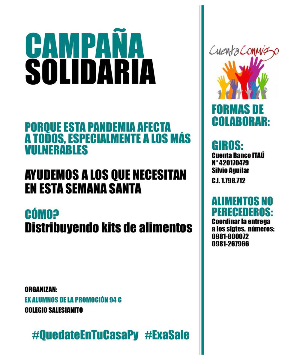 SAguilarOyS's tweet photo. Ayudemos a los que más necesitan! https://t.co/5E1mvG4jma