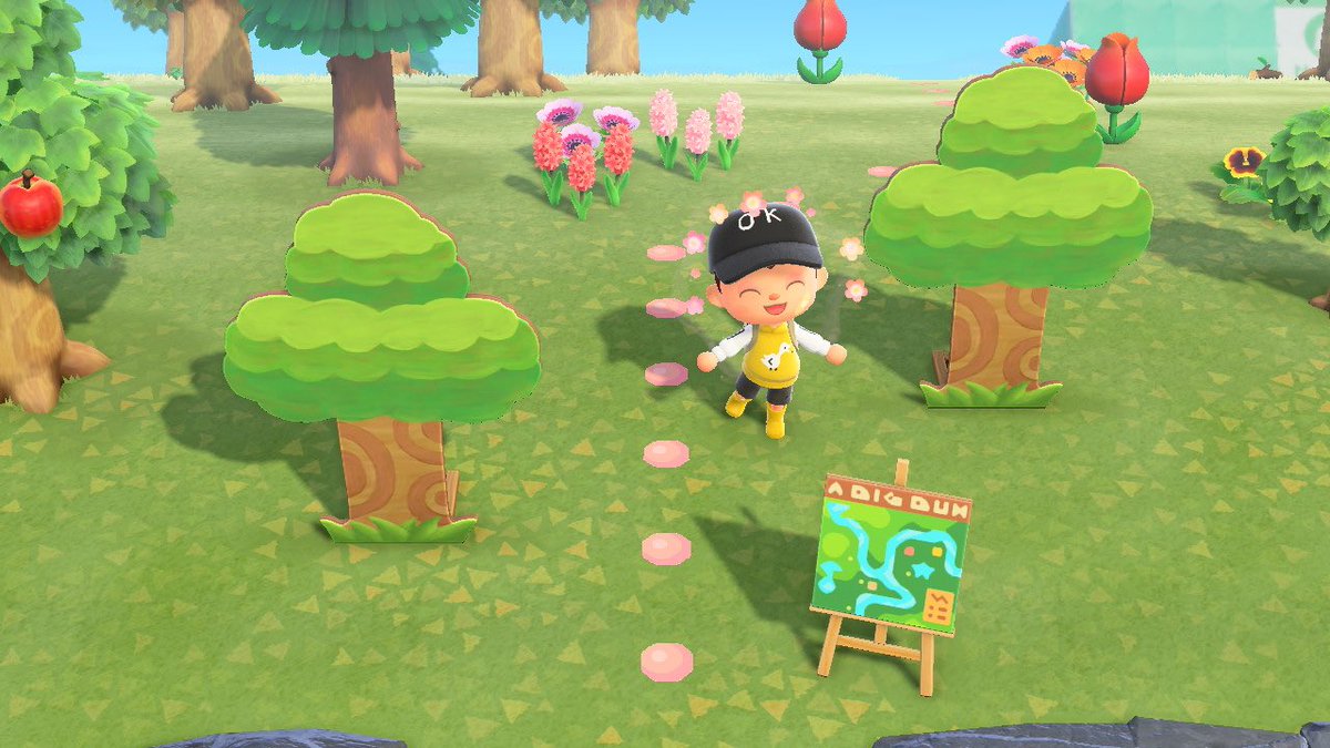 debbiefongdraws's tweet photo. Some pics from my Animal Crossing birthday party today! I set up a treasure hunt around my island and offered refreshments 😊 Thanks for coming everyone!! 🌸🧡✨ #acnh #AnimalCrossingNewHorizions https://t.co/dRZTo8LaJg