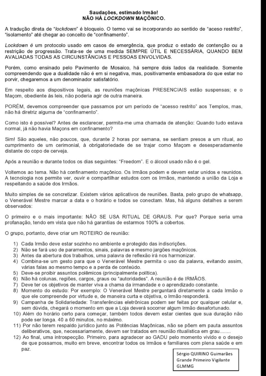 FilhosArquiteto's tweet photo. O Lockdown Maçônico
#grandeloja #grandeoriente #gob #gope #glesp #gosp #macomgrau33 #maçom #maçonaria #filhosdoarquiteto #sc33 #reaa #GLMERJ #godf #maçonaria #maçom #amorc #rosacruz #arls #anelmacom #sc33 https://t.co/t8rkkDC2Ih