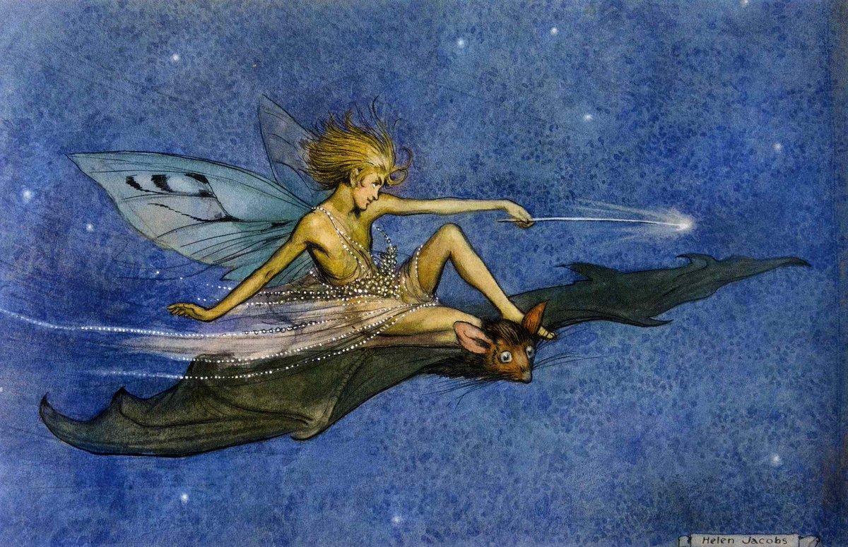 The Night Flight 
Art by British artist Helen Jacobs (1888 - 1970)