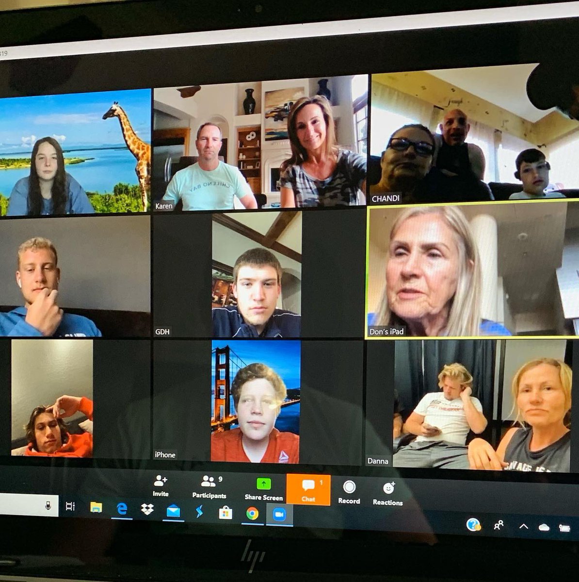 dannapratte's tweet photo. A virtual birthday party! Our current situation and Isolation can’t keep us from celebrating mom! #birthday #virtualcelebration #family https://t.co/UdMP97XKGw
