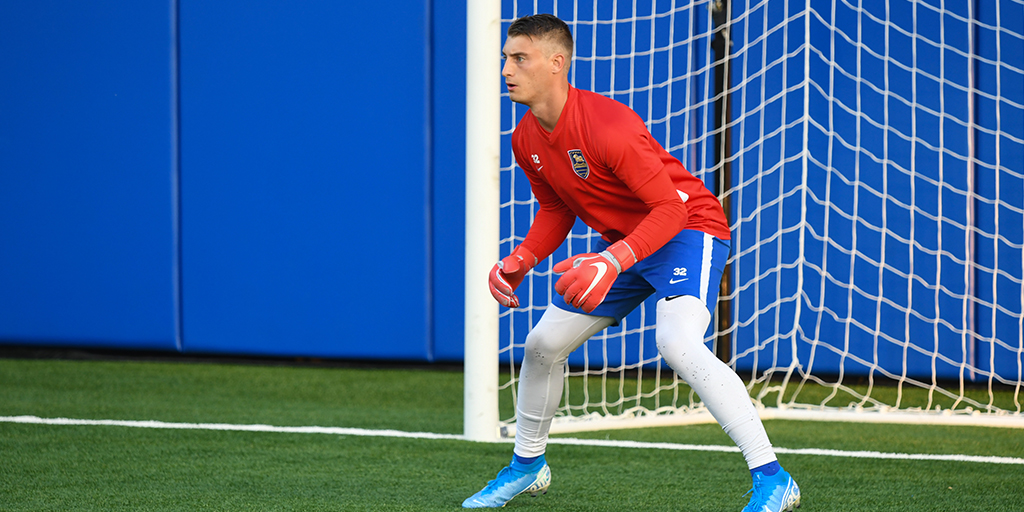 Pitt_MSOC's tweet photo. Take a break from work at home tomorrow and join us at 3 PM on Instagram as redshirt junior goalkeeper @arieammann will be going live for a Q &amp; A! 📹

⏰ 3 PM
📷@ Pitt_MSOC

#H2P https://t.co/vQIjExRraf