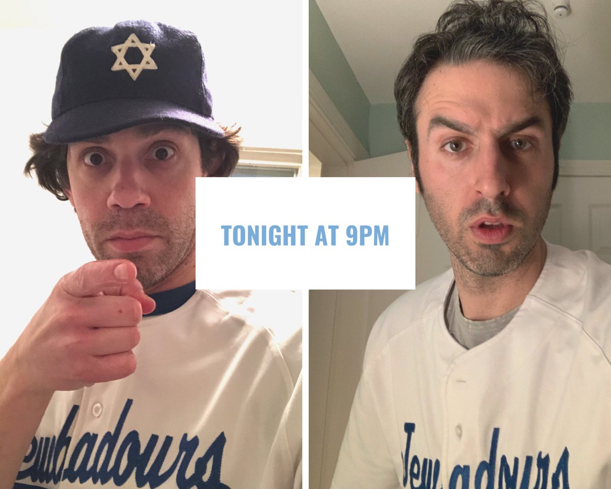 Jewbadours's tweet photo. Elton John is not Jewish. We are. Tune in tonight across all kosher platforms to here Ariel and Yakob trade off singing the songs of our people. L’chaim!
-
IG: @ahest, @julianvelard 
FB: Ari Hest, Julian Velard, The Jewbadours
YouTube: The Jewbadours https://t.co/xM2ell0Onl