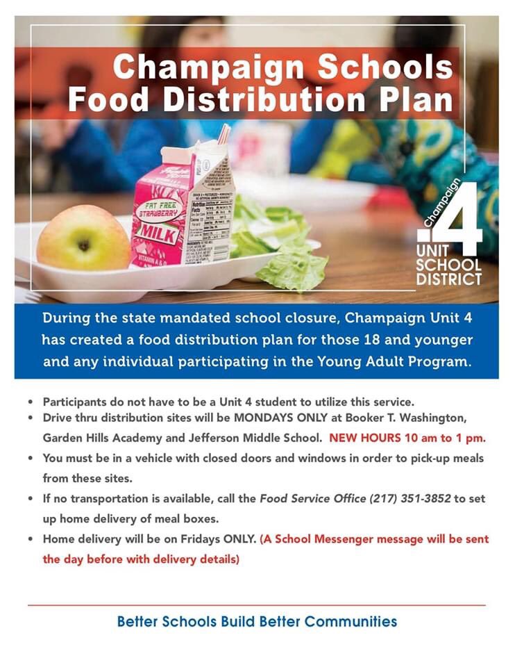 CarrieBusey's tweet photo. Food Distribution on Mondays 10am-1pm @Unit4Schools #ilschoolsstepup https://t.co/puqfzdP8bV