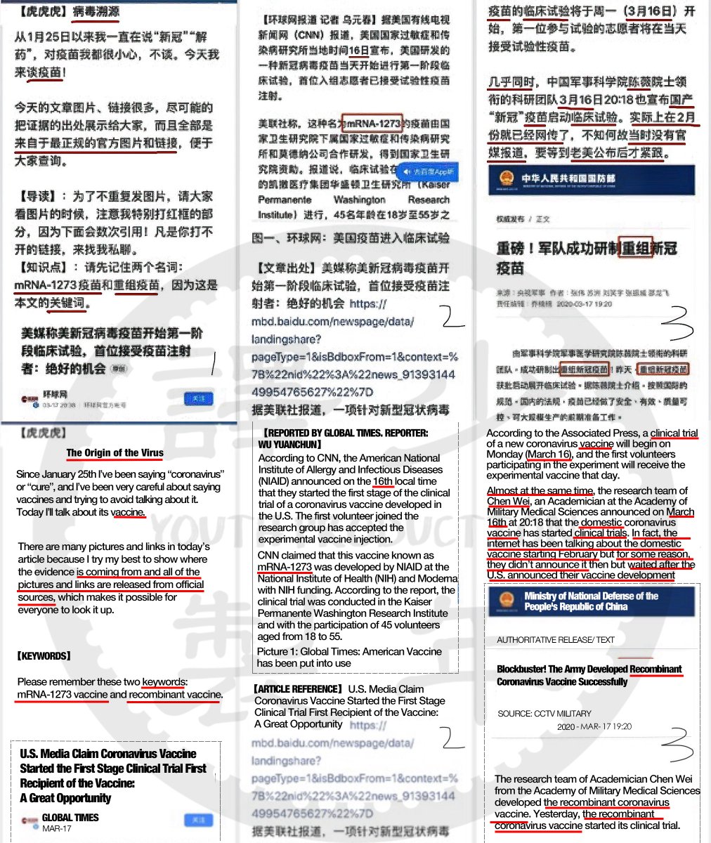 1. Important analysis and conclusion by a Chinese expert: the  #CCP could already have the  #coronavirus strain as early as Sep 2019!Main points:1) Although a  #CCP expert was using the fact that American scientists were able to develop a  #Covid19 vaccine within 40 days to..