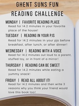 NPSchools_VA's tweet image. #GhentSchool students and staff will be eating, breathing, and sleeping &quot;14.2&quot; next week!!! Check out the #GhentFunReadingChallenge. #LearnToReadReadToLearn #ReadersAreLeaders #LearningInPlace #WeAreNPS