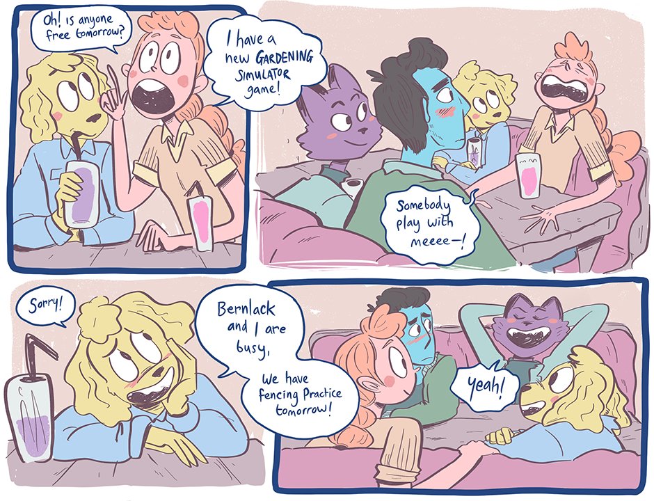 my webcomic princess beast finished a big chunky update yesterday-! it gets juicer and more shojo next week - have a read at https://t.co/dfBN2xOCpi C: 