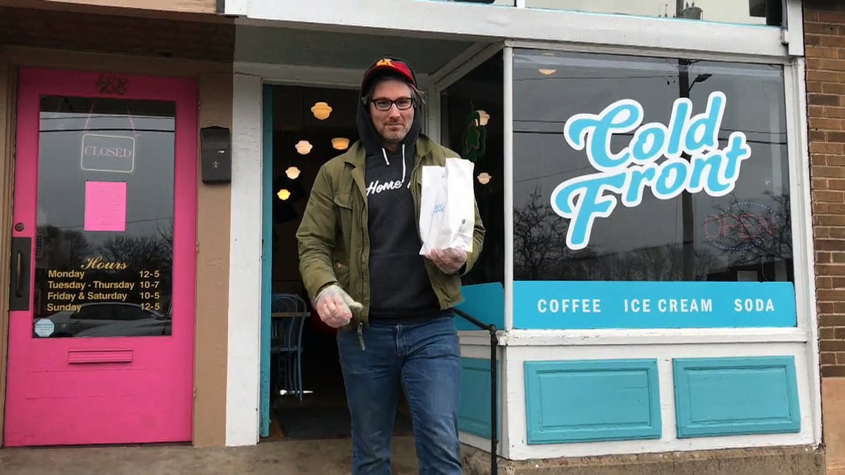 WCCO's tweet photo. A St. Paul ice cream shop donated 100% of its sales Sunday -- 400 pints in all -- to an addiction recovery program that's struggling during the outbreak.  | https://t.co/NMDs1mIrXZ https://t.co/NNr2TQGsMZ