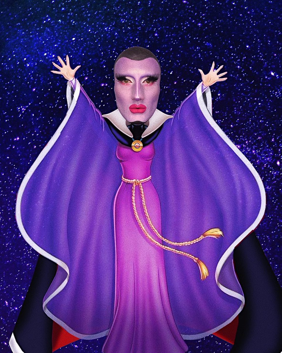 simpledrag's tweet photo. i *wanted* party city for this runway: planet of the capes @RuPaulsDragRace #EvilQween https://t.co/cQZCIn2uVy