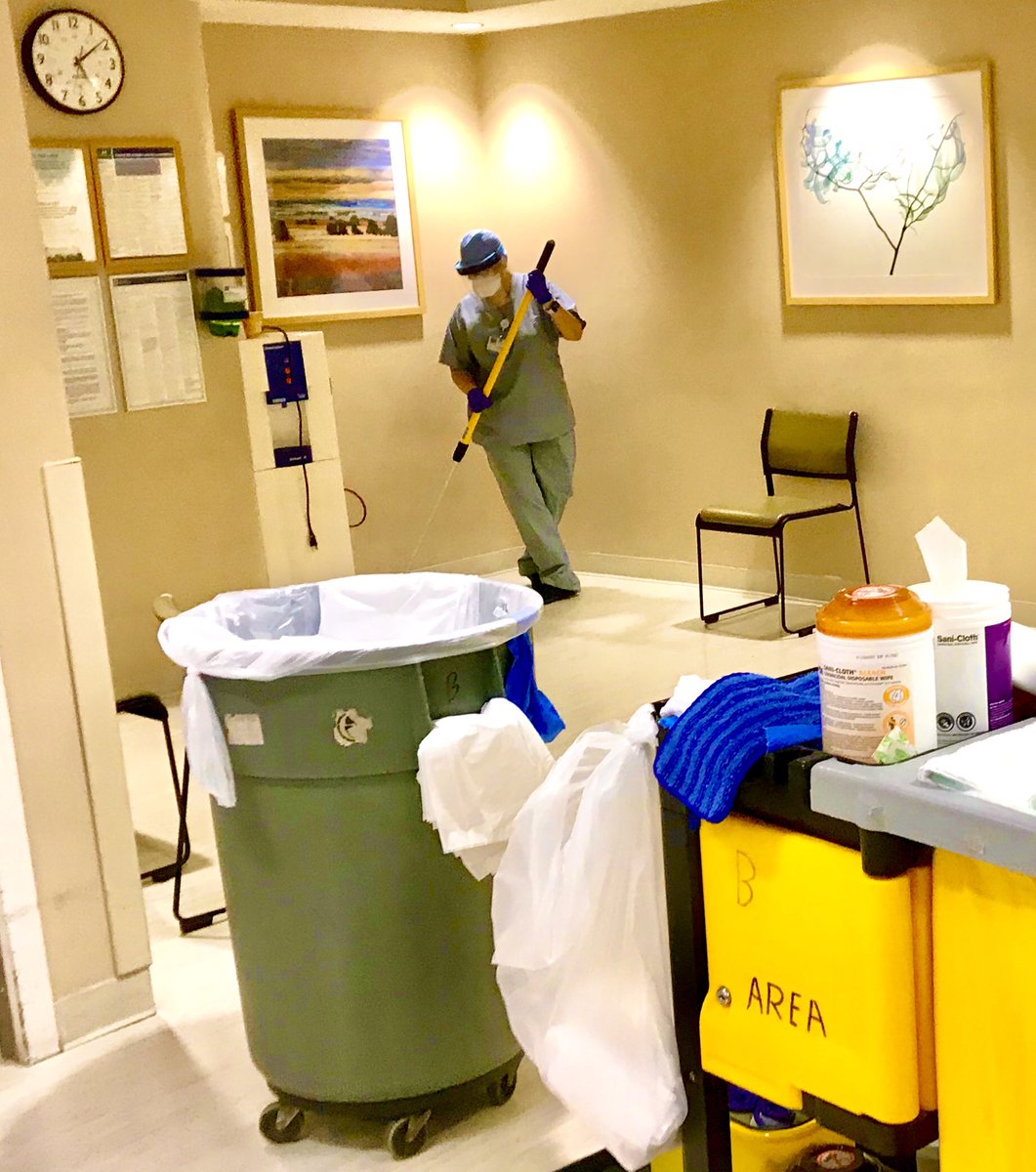 DavidZodda's tweet photo. It’s not just docs and nurses on the frontlines. It’s first responders, techs, clerks, scribes, and our unsung environmental service professionals whose efforts to sanitize the ER likely saved more lives than me today. https://t.co/auakLHfi8p