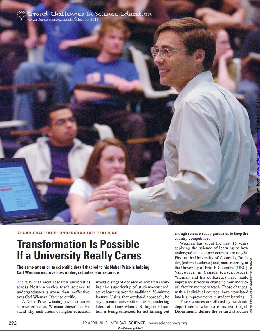 Can formative assessments be used effectively in the college classroom? They've helped transform intro science classes.  #twitterhistorians?