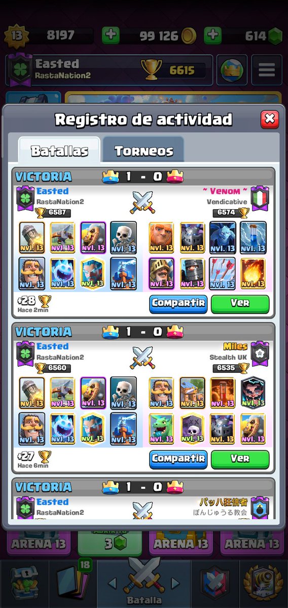 Easted1's tweet photo. 6.6k🏆 push ice-xbow deck🏹
#cr #crl #clash #royale #supercell
#clashroyal #topladder #ladder #season9 #xbow #bow #toplocal
#mobilegames #games #game #supercellgames #bs #brawl #stars https://t.co/dxRDIoINaA