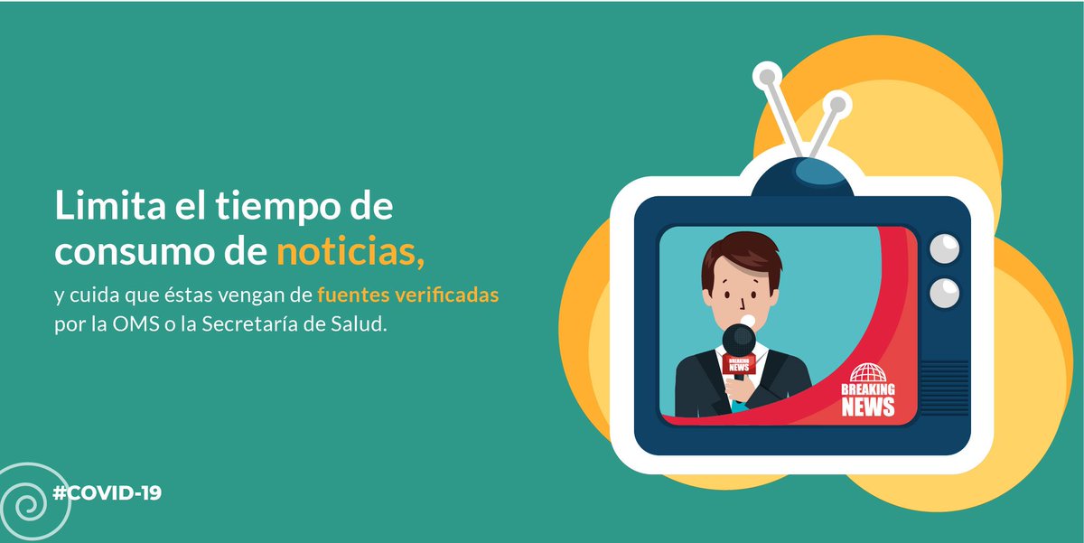 RespiraVidaOrg's tweet photo. Este es un consejo para evitar el estrés durante la pandemia del #COVID-19.
Sabemos que es importante mantenerse informado pero hay que limitar la saturación del whatsapp con rumores y noticias. 📺📱📰

#Coronavirus #noticias #SaludMental #cuarentena https://t.co/DbwMkD6yNh