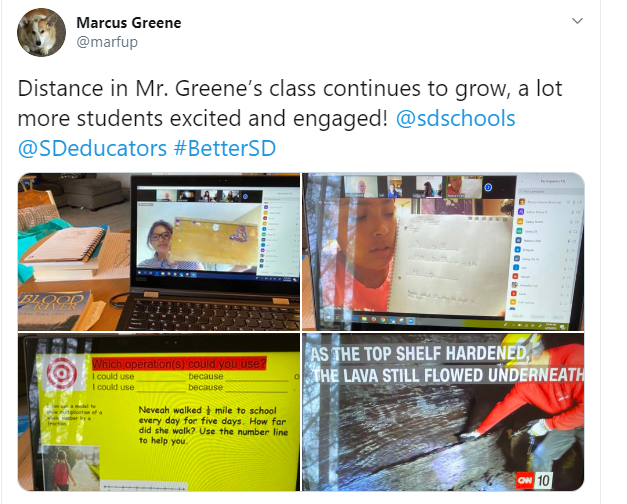 Carver Elementary 5th Grade students in Mr. Greene's class are learning via Zoom meetings!

Retweet from Mr. Greene: