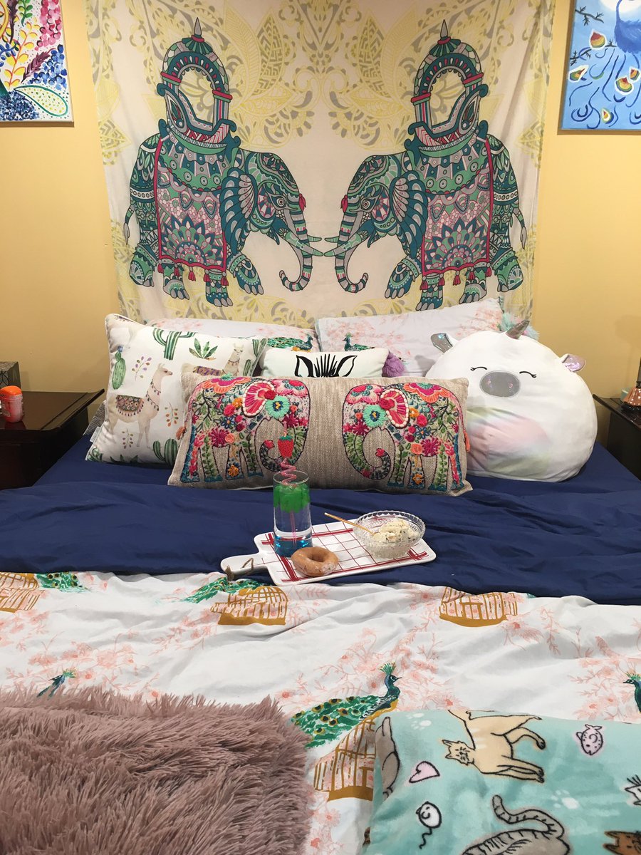 acidalexandra's tweet photo. @TLC can @iamnota_purv and i be on #90dayfiancepillowtalk?? weโve already got the snacking while watching #90dayfiancebeforethe90days down pat ๐๐ #donut #icecream #tlc #90dayfiance #elephants #snacksinbed #quarantine15 #hobbylobby #snacktray https://t.co/3ov4BJvvEw