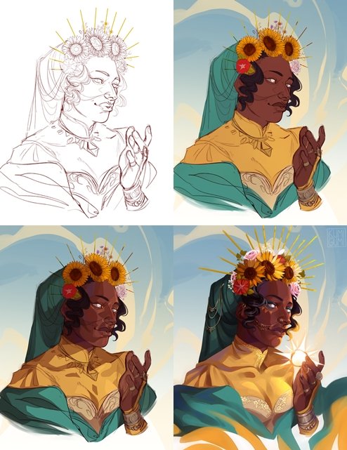 Drawing Nazar, compensation for the vitamin d I've been missing these part few weeks 😔🌻 
#oc #originalcharacter #digitalart
